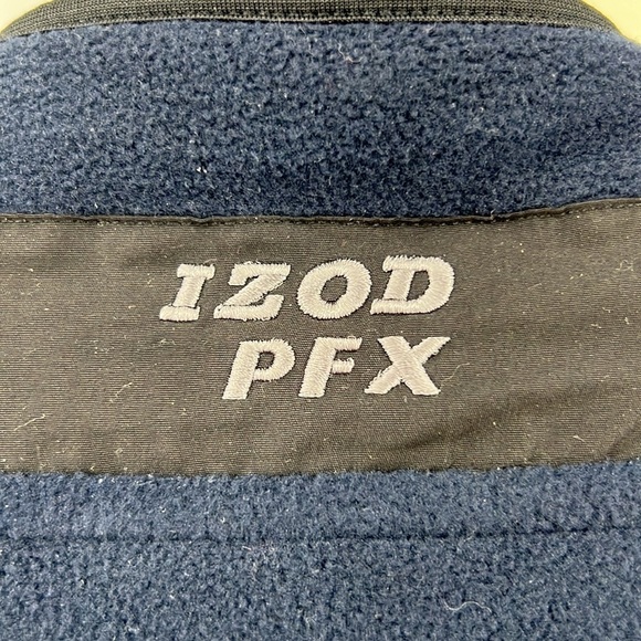 Izod performance X microtech fleece navy, Full, zip size large, - Picture 6 of 11